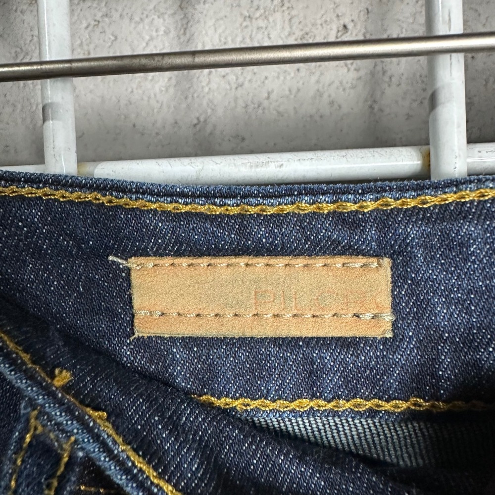 Pilcro Anthropologie Dark Wash High Rise Straight Leg Jeans Blue 26‎ stretch - Picture 2 of 10